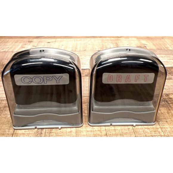 Set Of 5 Office Self-Inking Stamps - Copy Draft Paid Confidential Faxed - Picture 5 of 6